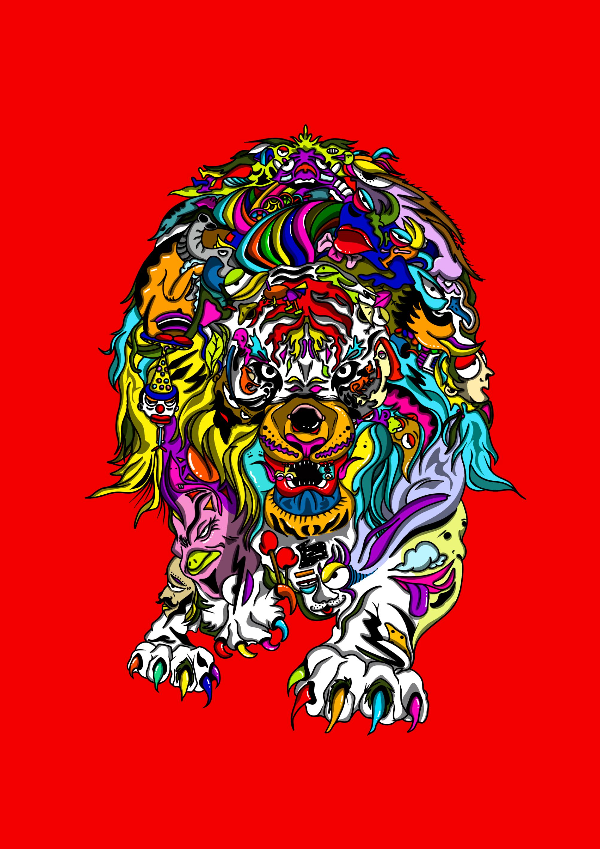 Mini Canvas RGB Lion